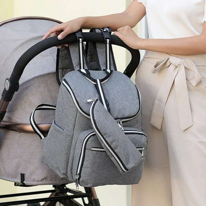Lequeen Fashion Mummy Maternity Popok Tas Besar Kapasitas Tas Popok Tas Ransel Nursing Bag untuk Perawatan Bayi Fashion Wanita tas