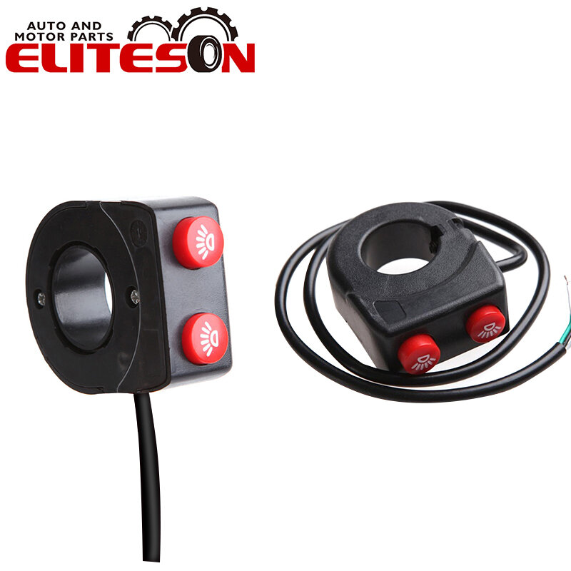 Eliteson przełączniki silnikowe 22mm Spot reflektor przeciwmgielny przełącznik 2 w 1 On Off przycisk kierownica motocykla