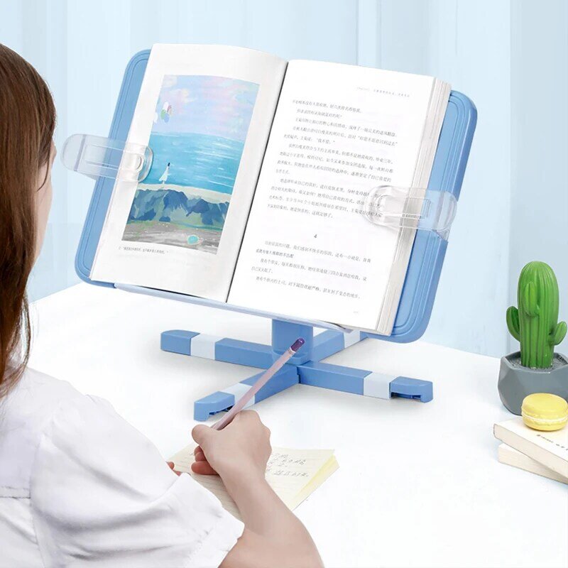 2021 nowy regulowany stojak na książki ABS 180 ° stojak na książkę książka biurowa wsparcie magazyn organizator szkolne artykuły papiernicze prezent
