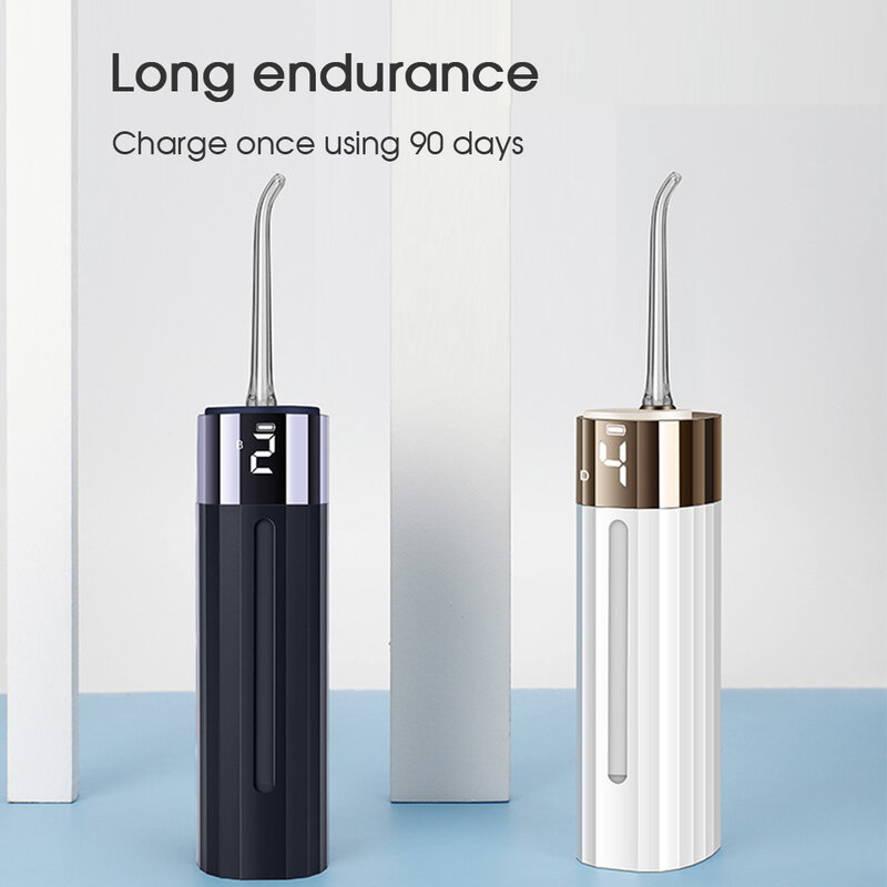 Boi-irrigador bucal inteligente con 4 modos de blanqueamiento dental, dispositivo de limpieza con boquilla oculta, impermeable, IPX7