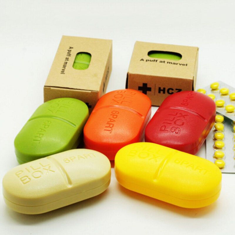 Mini caixa organizadora de remédios, recipiente para remédios à prova d'água 1 peça portátil de viagem