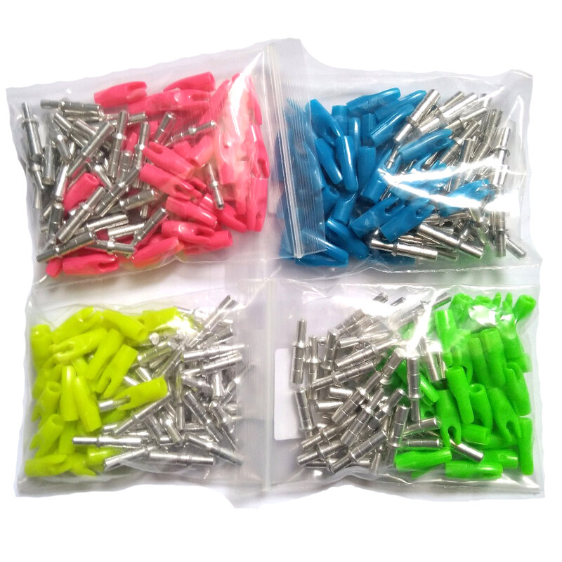 60PCS Linkboy Archery ID6.2mm Arrows Pin Nocks Aluminium Arrows for Compound Bow Traditional Bow Hunting