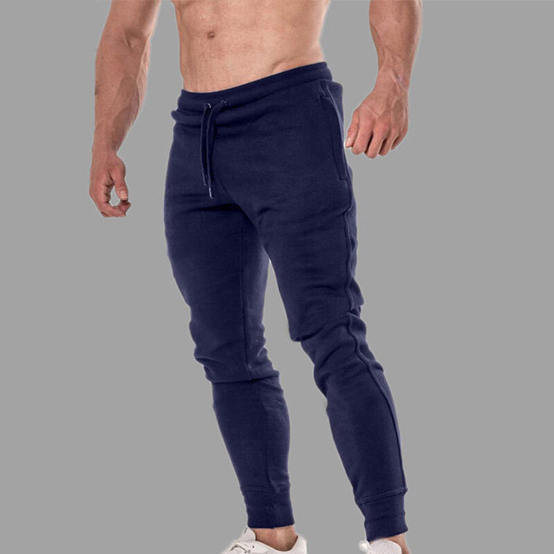 Pantalones deportivos para hombre, ropa de entrenamiento diario, de algodón, transpirable, para correr, tenis, fútbol, gimnasio