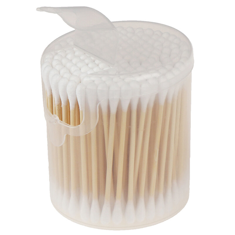 여성 메이크업 면봉 팁 의료 나무 스틱 코 귀 청소 건강 관리 도구, 150/200/300 개 더블 헤드 면봉