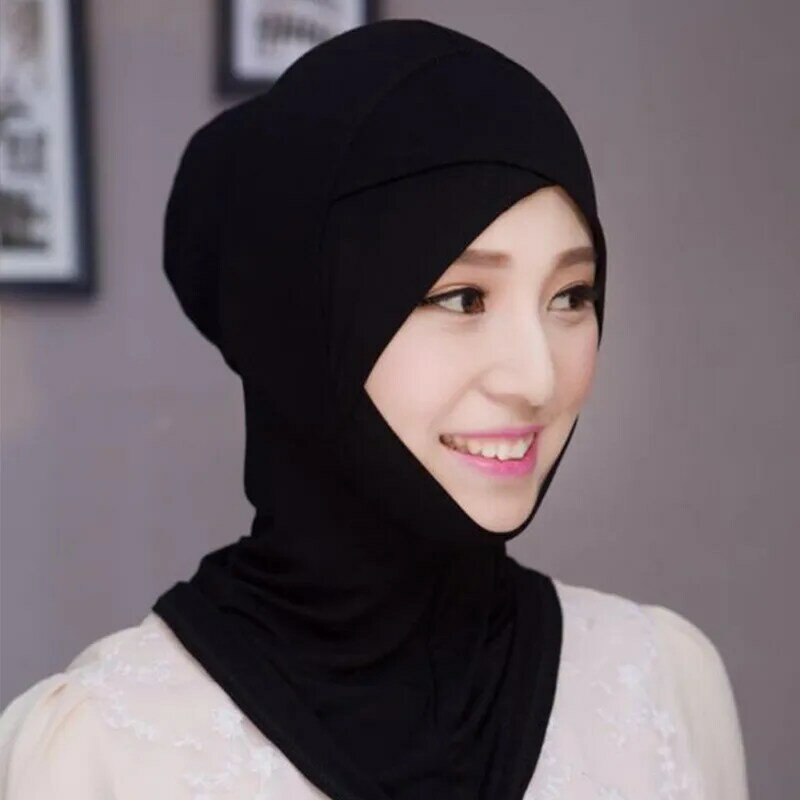 女性の綿のヘッドスカーフ,イスラム教徒の女性のためのヒジャーブ,アンダーシャツ,スカーフ,ショール,バンダナ
