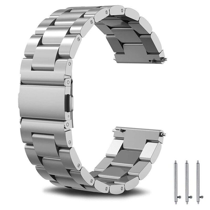 Pulseiras de aço inoxidável, pulseira de substituição para samsung galaxy watch 46mm 42mm, pulseira de ligação 20mm 22mm, pulseira para active2 40mm 44mm