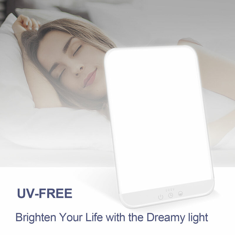 Lampu Surya Depresi Baru Lampu Sedih Lampu Sedih 10000 Lux Lampu Terapi Siang Hari Sedih dengan Kecerahan & Warna Yang Dapat Disesuaikan Bebas UV
