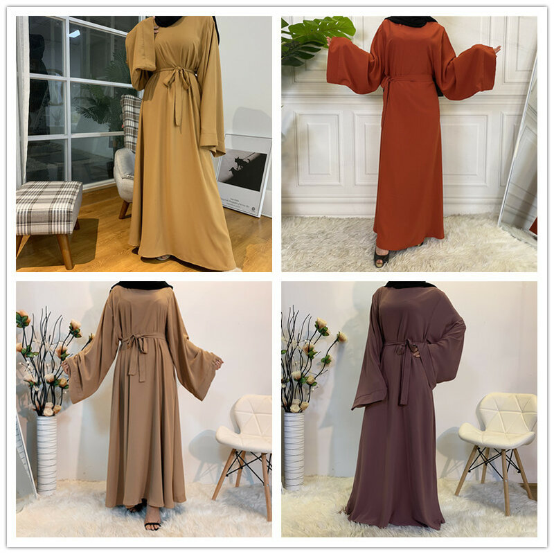 Vestido largo de talla grande para mujer, ropa islámica, musulmana, novedad