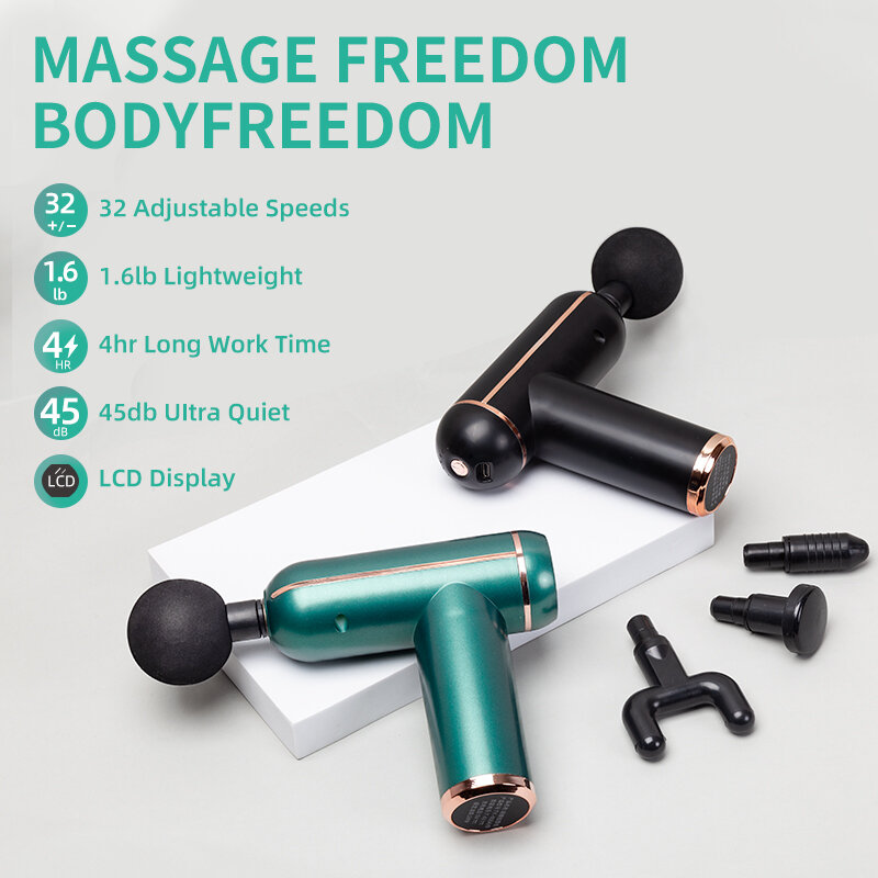 Mini pistolet de Massage musculaire pour tissus profonds, masseur de sport, thérapie, soulagement de la douleur, amincissant, poche pour le corps