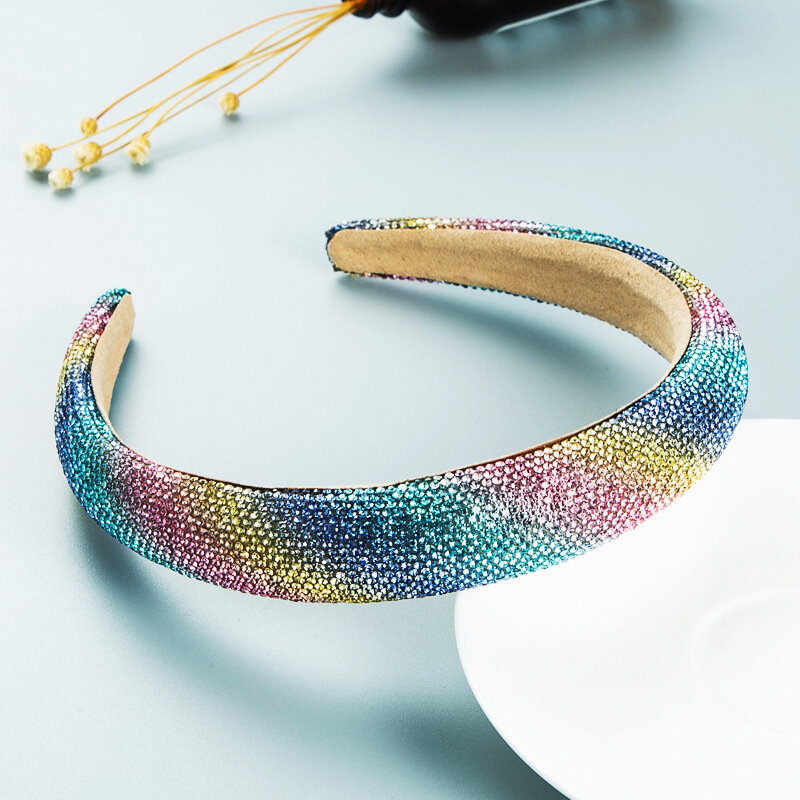 Vintage Barock Sternen Strass Schwamm Stirnband Mode Haar Zubehör Weibliche Leoparden Glänzenden Hairband Boutique Haar Hoop Neue