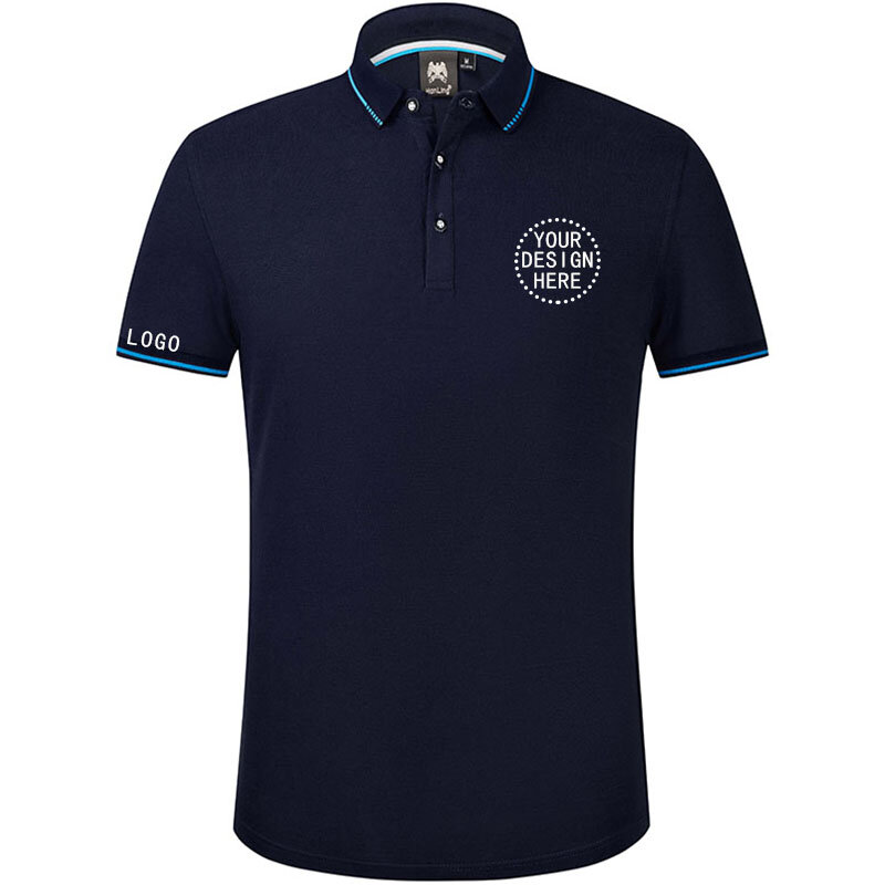 Własne logo haft koszulki polo, dostosować swoje własne logo klasyczne koszulki polo