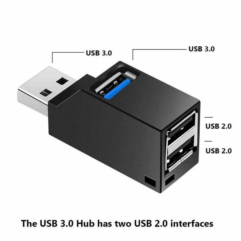 Концентратор USB 3,0, адаптер-удлинитель, мини-разветвитель с 3 портами для ПК, ноутбука, Macbook, высокоскоростной U-диск-ридер для Xiaomi