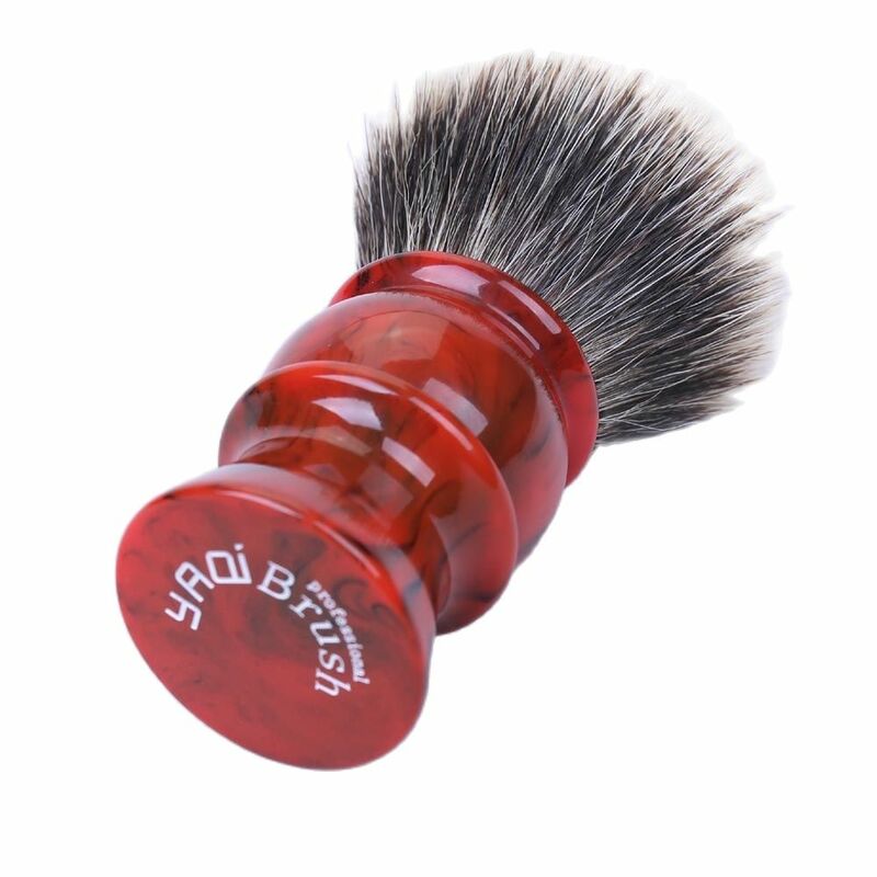 Yaqi 24mm dois banda texugo cabelo masculino molhado escova de barbear