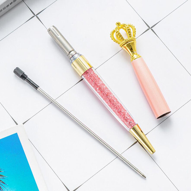 การออกแบบคลาสสิก Elegant Crown เขียนลายเซ็นปากกาโรงเรียนนักเรียนการบ้านเขียนปากกาซื้อ2ส่งของขวัญ