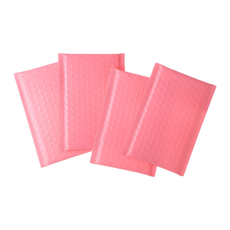 NUOBESTY-sobres acolchados de burbujas para correo, 50 Uds., impermeables, a prueba de golpes, color rosa, 15x11cm
