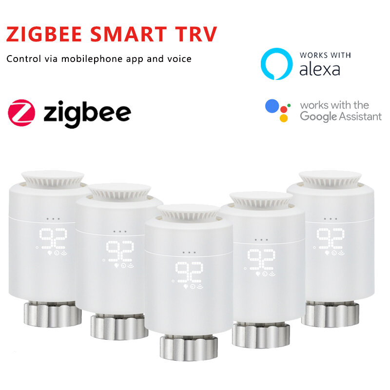 Tuya Smart ZigBee Heizkörper Antrieb TRV Programmierbare Thermostatventil Temperatur Controller Unterstützung Alexa