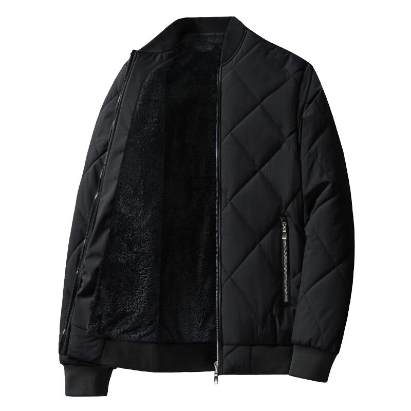 Мужская Утепленная куртка, Повседневная ветрозащитная куртка из хлопка с флисовой подкладкой, верхняя одежда для улицы