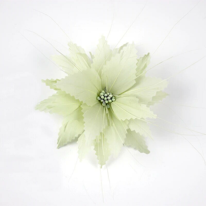 Plumes vertes claires fleur Plumes naturelles bricolage nouvelles femmes carnaval bijoux accessoire mariage Corsage décoration artisanat