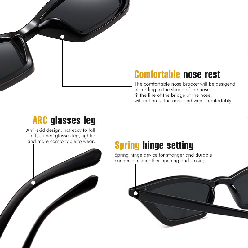 빈티지 패션 선글라스 레트로 고양이 눈 선글라스, 여성을 위한 새로운 안경 삼각형 야외 운전 하이킹 태양 안경, 2021