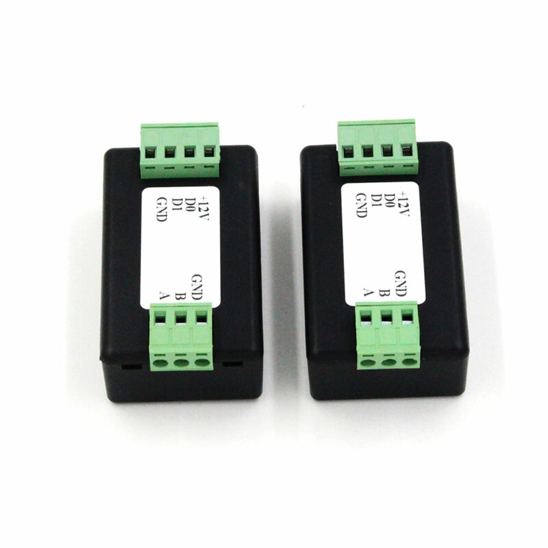 1 par de amplificador de sinal wiegand/wiegand, formato para conversor rs485, reconhece automaticamente todos os formatos wg ampliados de até 500m