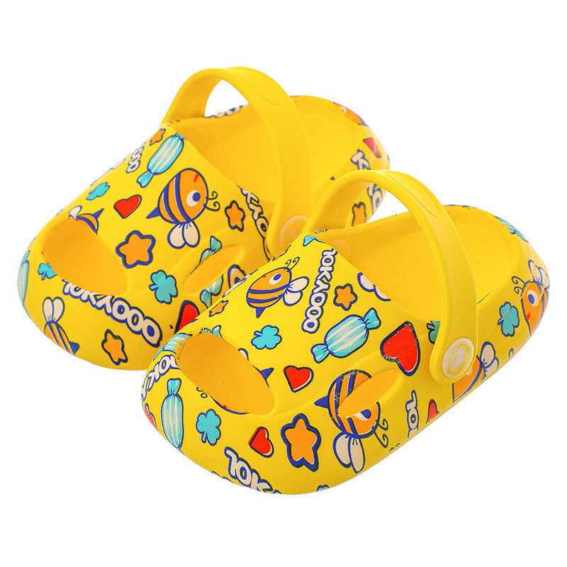 Chinelo infantil respirável, novo chinelo antiderrapante para meninos e meninas 1-5 anos, sapato de praia para crianças