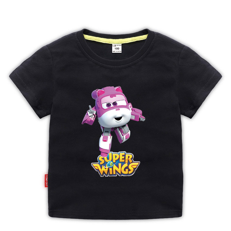 Новинка лета 2021, модная дизайнерская футболка с героями мультфильмов, футболки для маленьких девочек, футболка с коротким рукавом, Детские ...