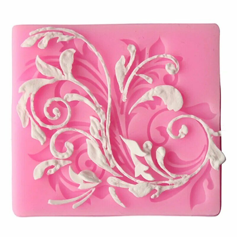 Leaf Flower Silicone Fudge Mold Lace Mold Kitchen Baking Tool Baking Tray Mold,Chocolate Candy Cake Decoration SQ0531