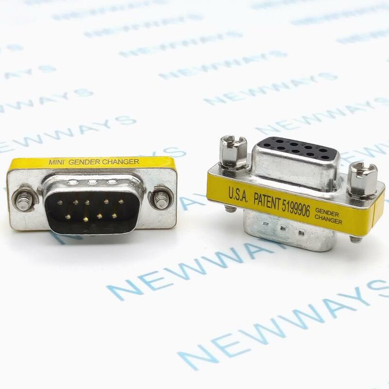Db9 9Pin/ Female To Female/ Female To Male/ Male To Male/ Mini Gender Changer Adapter Rs232 Serial Connector
