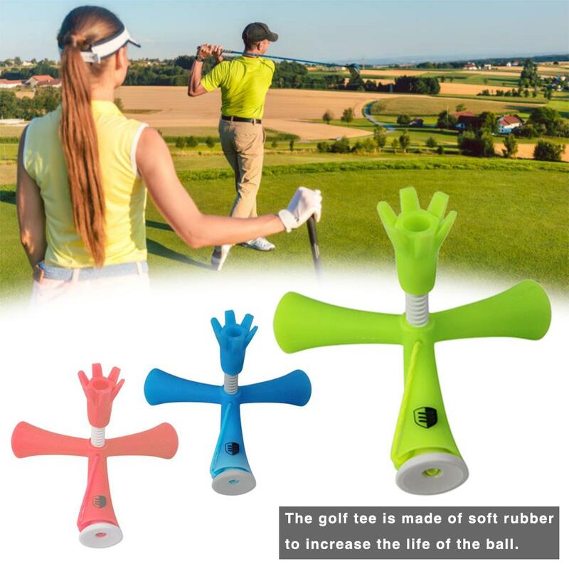 Camiseta de Golf con tachuelas telescópicas ajustables, Bola de entrenamiento de Golf con asiento triangular, soporte para pelota de Golf