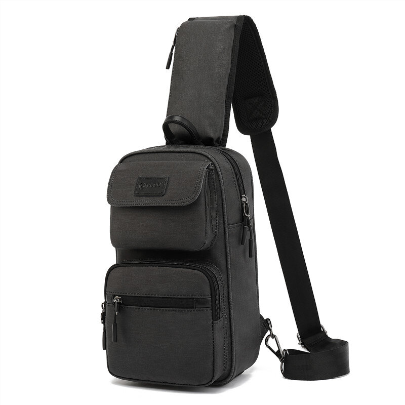 새로운 USB 충전 어깨 가방 메신저 가방 남자의 도난 방지 가슴 가방 방수 여행 핸드백