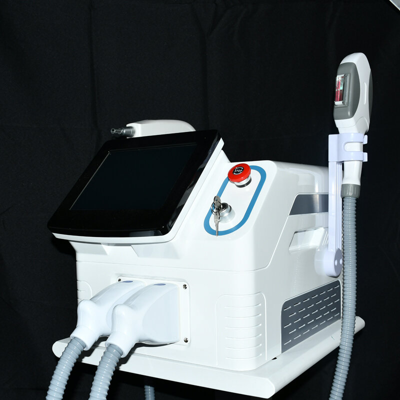 Máquina láser multifunción 2 en 1 IPL + Nd Yag, máquina de eliminación de tatuajes y vello con rayo láser, portátil, de belleza