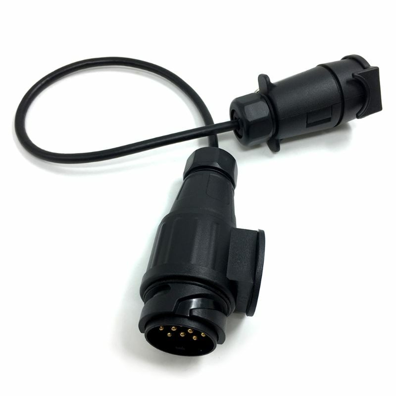 7 Pin To 13 Pin Trailer Adapter Lead Converter With Cable Wiring Connector 12V Plug Socket U1JF