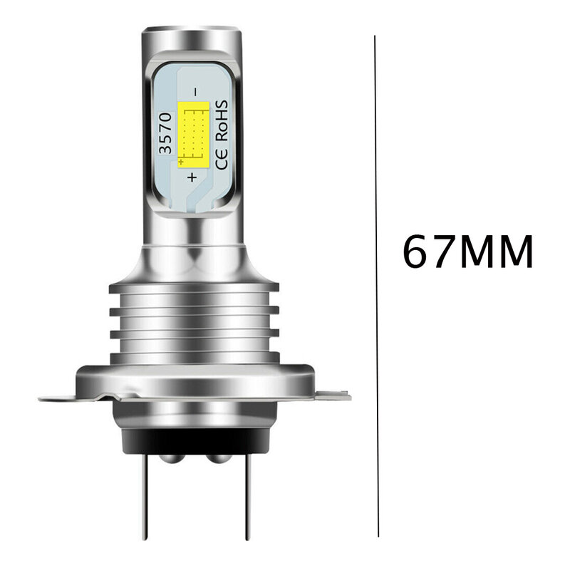2 X H7 Kit fari a LED 80W 10000LM lampadine a fascio alto o Lo 6000K bianco IP 68 lampadine per fari per Auto impermeabili accessori per ricambi Auto