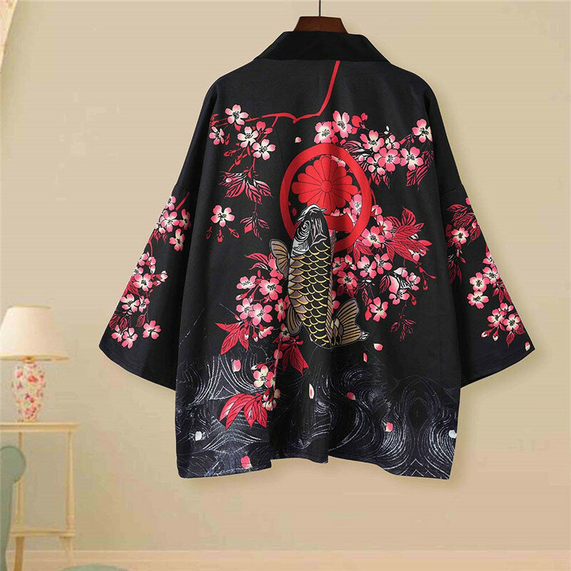 Musim Gugur Musim Semi Jepang Kimono Gaya Samurai Pakaian Kardigan Кий Оно Сстиль Laki-laki Perempuan Kualitas Tinggi Harian Jalan Lounge