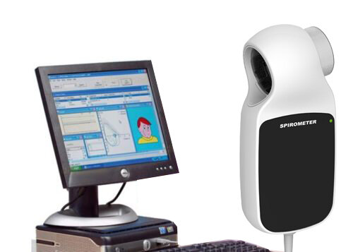 Pulmonary Function Test Blow-type Electronic Spirometer with Software