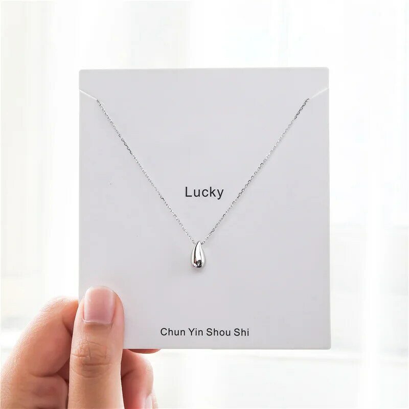 Sodrov Sterling Silver Water Drop Pendan Necklace for Women  Sterling Silver 925 Women Jewelry