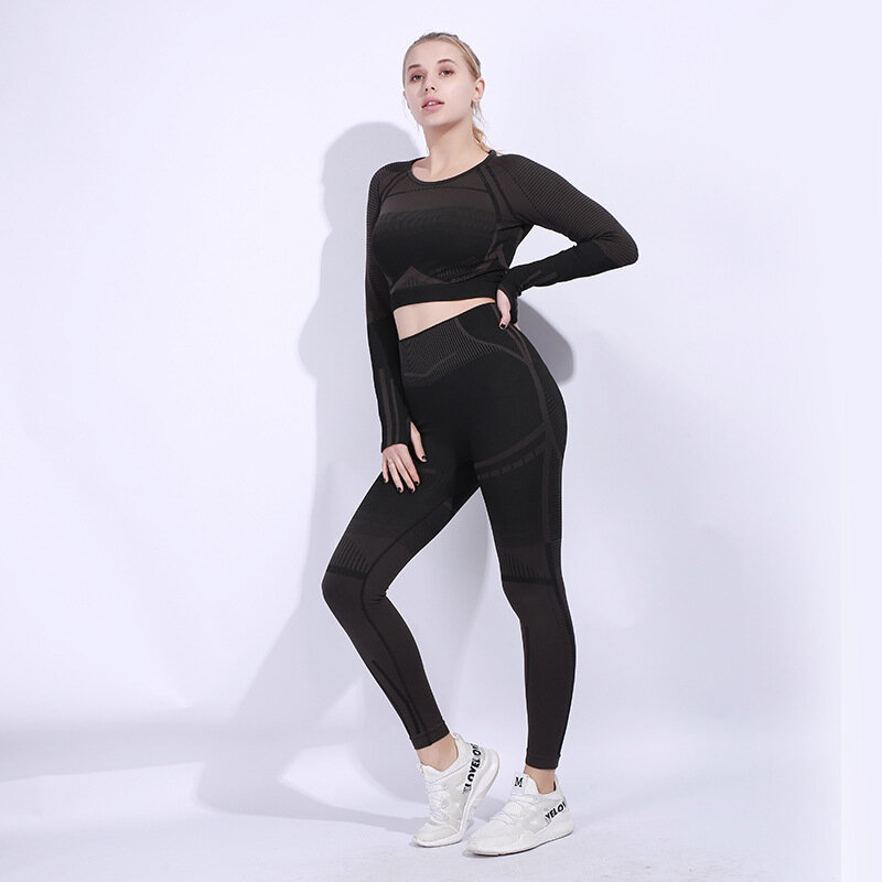 Vrouwen Comfy Active Wear Sport Pak Hoge Taille Squat Proof Workout Leggings Comfy Sportkleding Rekbare Yoga Atletische Pakken Outfit