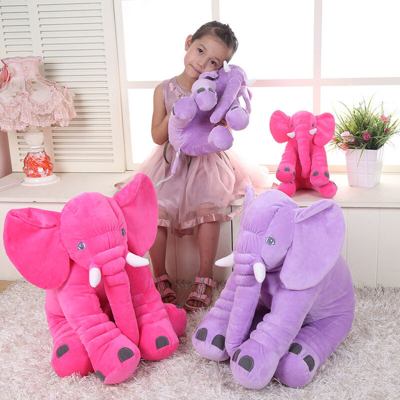 Cartone animato di grandi dimensioni peluche elefante giocattolo bambini dormire cuscino posteriore cuscino farcito bambola animale bambola regalo di compleanno per bambini