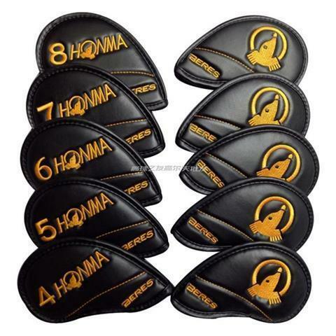 Honma rods club Free golf wit sided set Double embroidery upscale AW 4-11 iron golf cover PU headcover SW shipping BERES iron cl