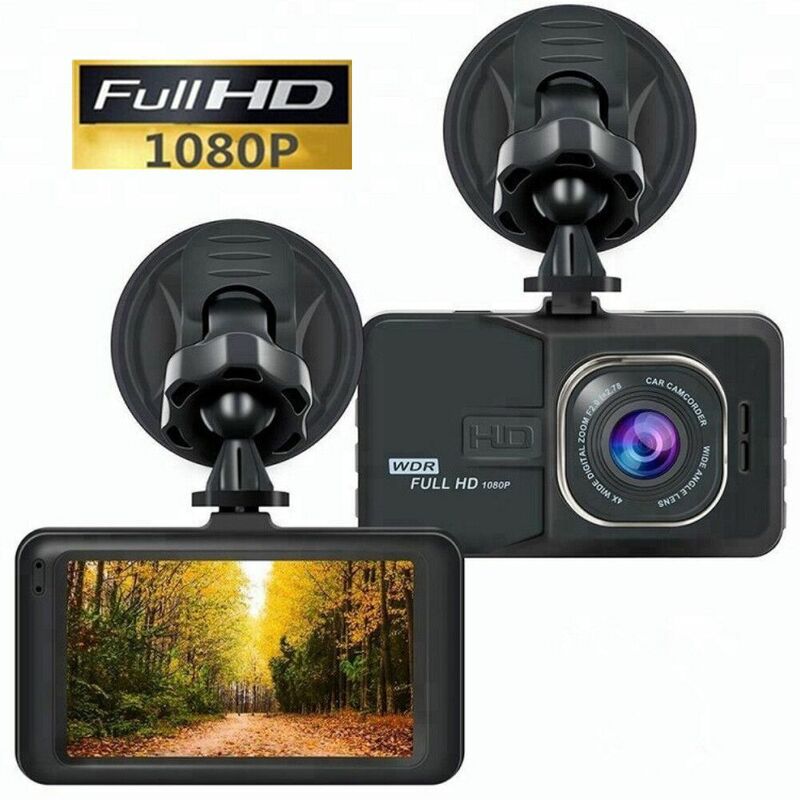 HD 3.0 LCD HD 1080Pกล้องบันทึกภาพกล้องDVRรถDash Cam Night Vision Dashboardกล้องสีดำ
