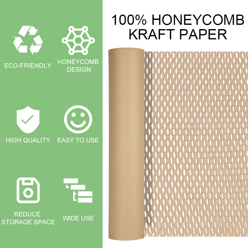 Material de envoltura de papel tisú para flores, artesanías de arte hechas a mano, panal de abeja, Papel Kraft marrón