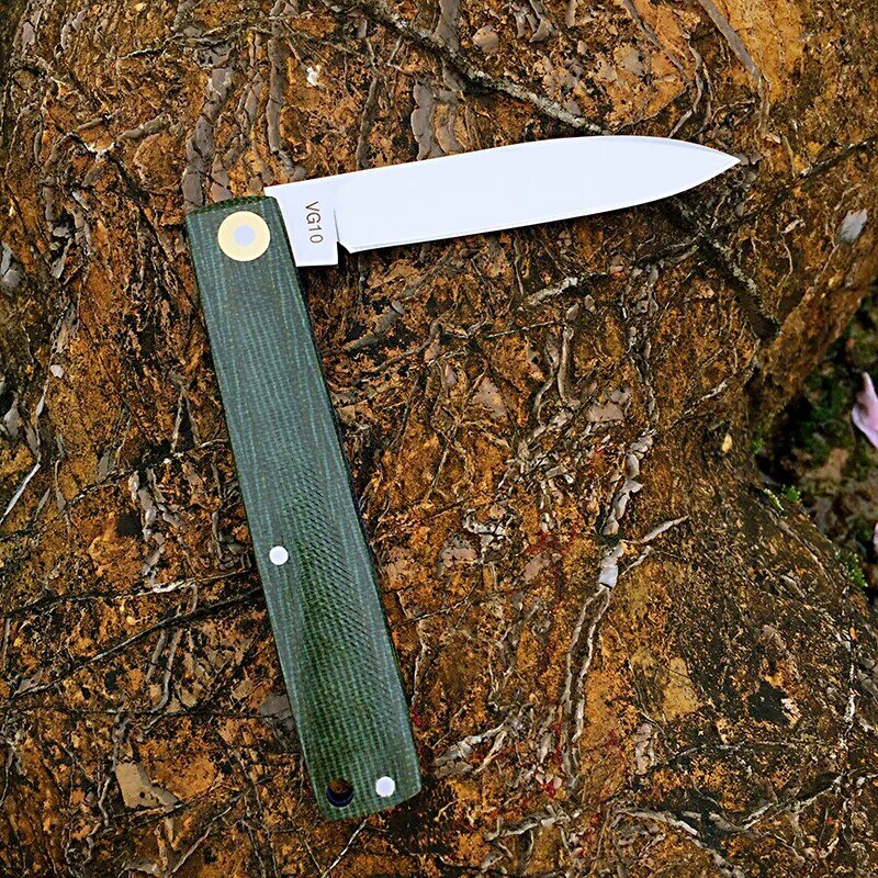 [Brother 1511 micarte] faca de bolso deslizante, facas dobráveis modernas, tradicionais de aço vg10, coleção de ferramentas edc táticas