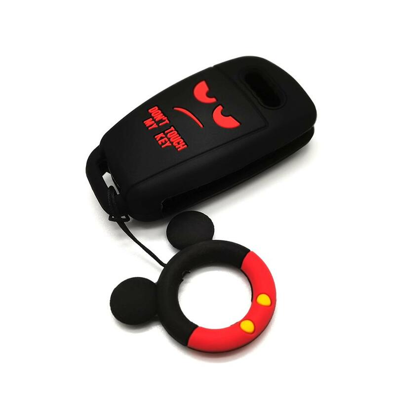 For Audi car key silicone cover case a1a3 a5 a7 a8 r8 Tt s5 s6 s7 s8 Sq5 q5 q7 Rs5 Remote Protect New design Keychain Case Fob