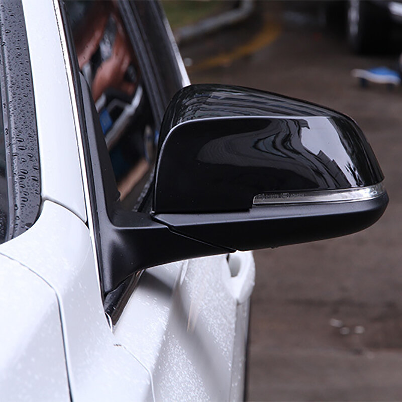 Cubierta de espejo retrovisor de coche, cubierta de espejo retrovisor para BM-W serie 1/2/3/4, F30/F35/F31/F32, color negro