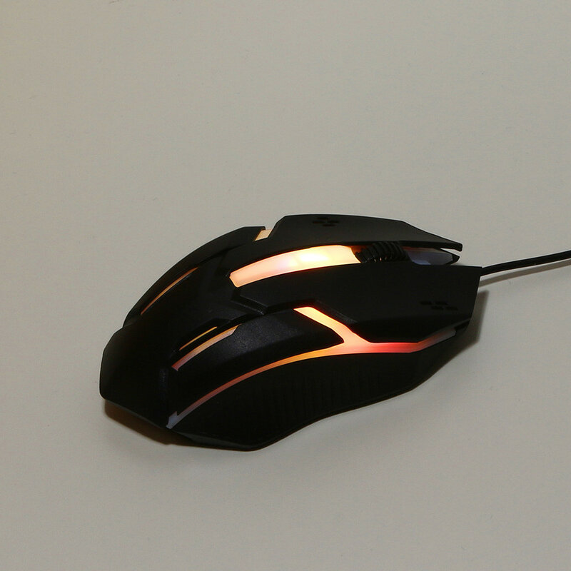 Ratón óptico portátil con luz LED y cable USB, Mouse ergonómico profesional para videojuegos, 2021