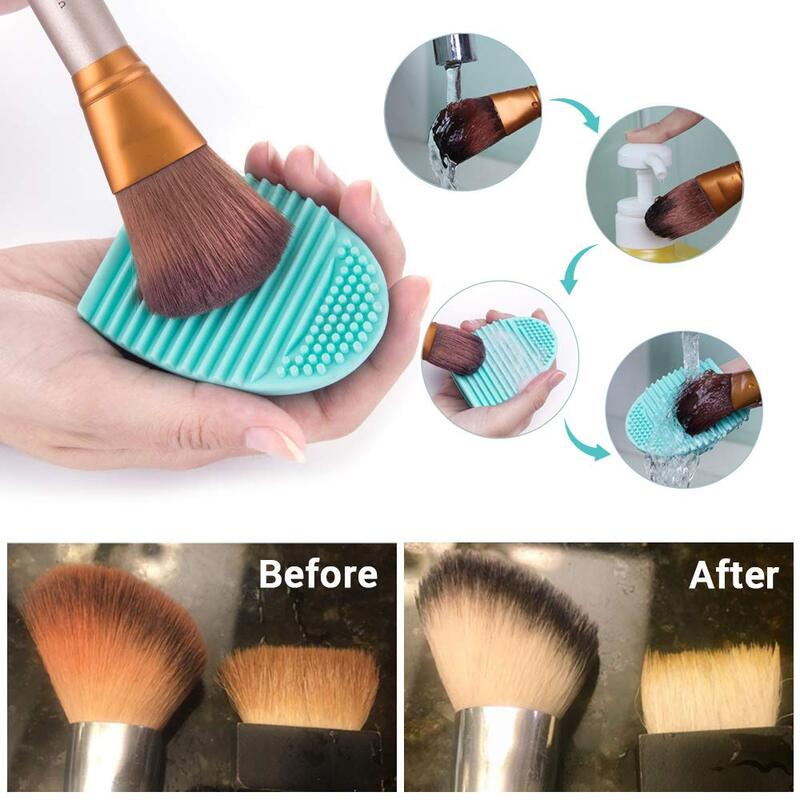 Lnkerco 2PCS Silicone Facial Washing Brush Facial Skin Care Cleaning Beauty Egg Gourd Shaped Beauty Sponge Puff Beauty Tool Set