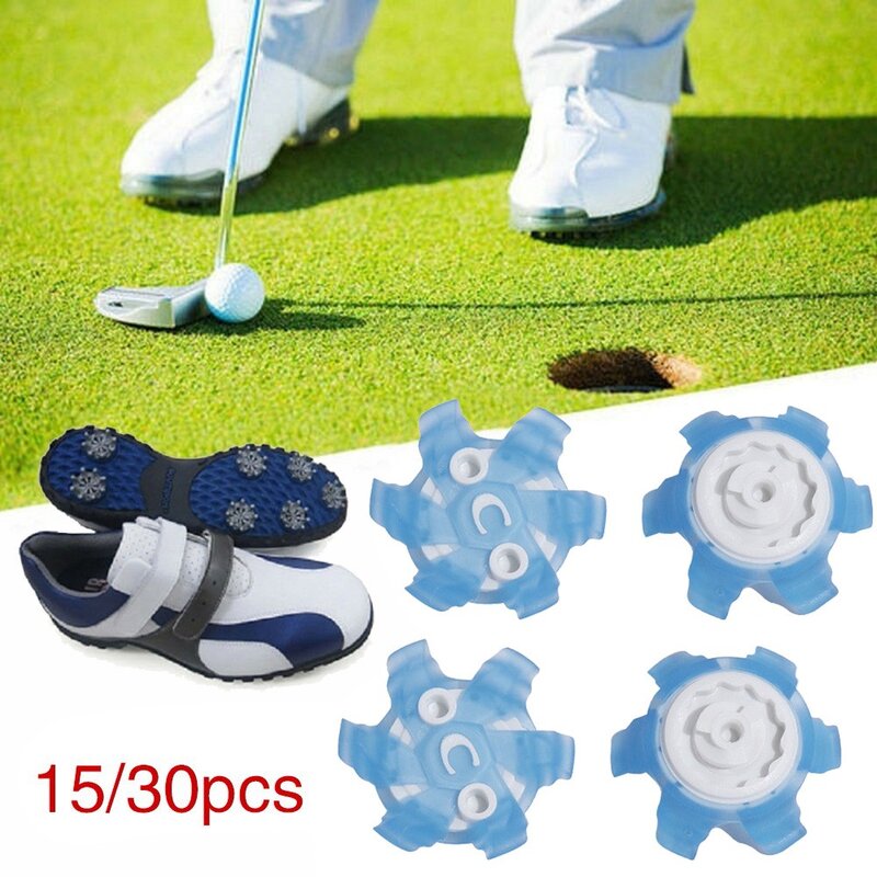 15/30 pces sapatos de golfe pontos macios pinos duráveis grampos gire o parafuso da torção rápida sapato spikes acessórios golf club treinamento