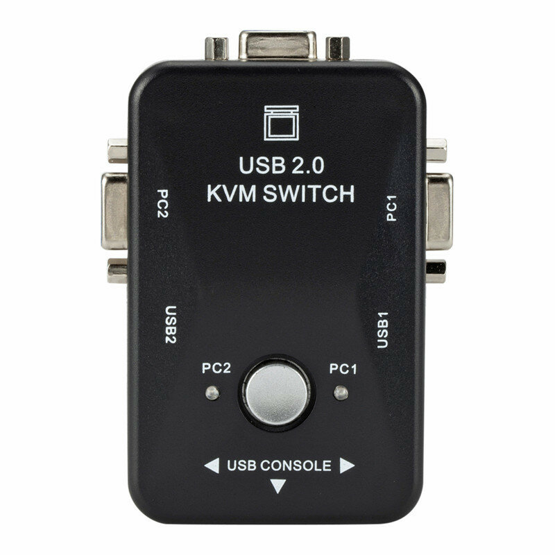 Przełącznik ręczny VGA z dwoma wejściami i jedno wyjście wideo może być kompatybilny z całym systemem