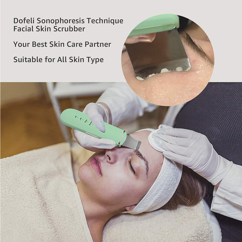 Bellezza ultrasuoni Scrubber per la pelle spina USB pulizia del viso rimozione di punti neri detergente per il viso macchina cura della pelle Acne massaggiatore strumenti