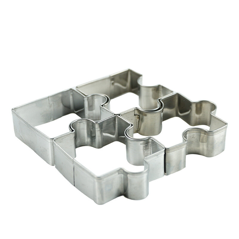 4-piece stainless steel cake biscuit mould cake tool jigsaw baking mould baking tool